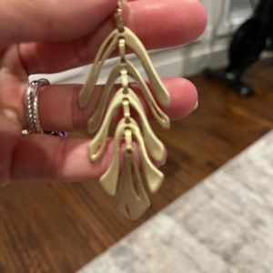Kendra Scott palm leaf earrings in gold